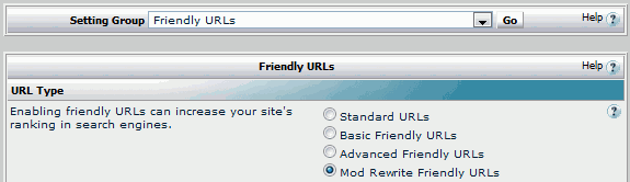 vBulletin 4.1 Friendly Urls Mod Rewrite settings